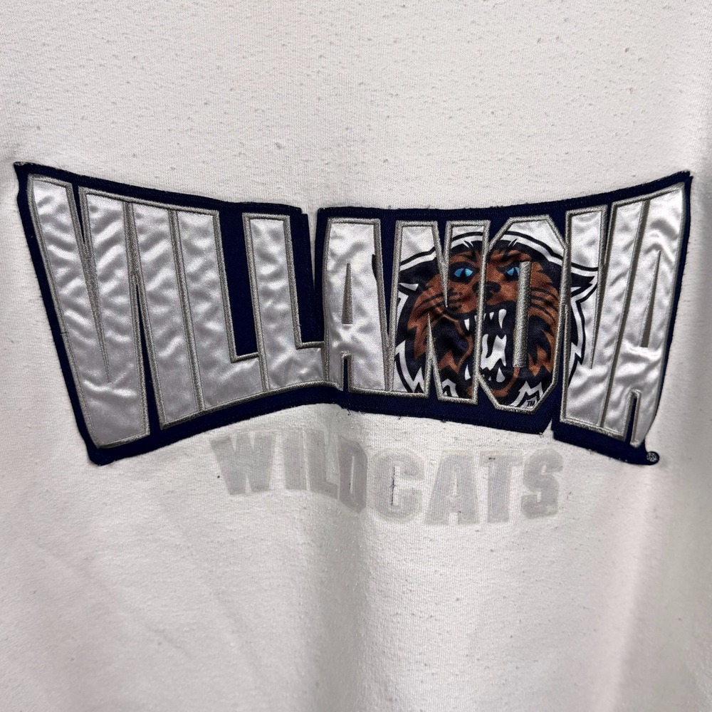 Champion Sweatshirt Men 2XL White Villanova Wildcats Basketball NCAA Embroidered